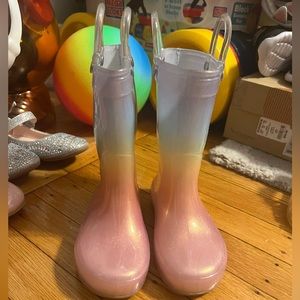 Cat & Jack Rainbow Ombré Rainboots